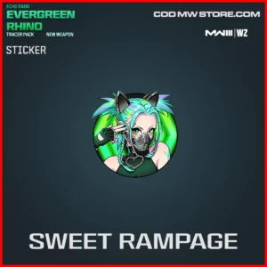 Sweet Rampage Sticker in Warzone and MW3 Echo Endo: Evergreen Rhino Bundle