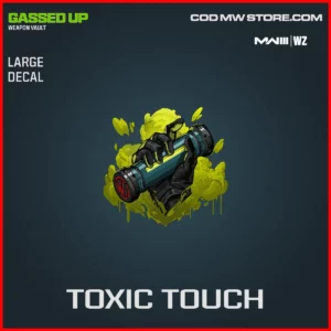 Toxic Touch Large Decal in Warzone and MW3 Gassed Up Weapon Vault