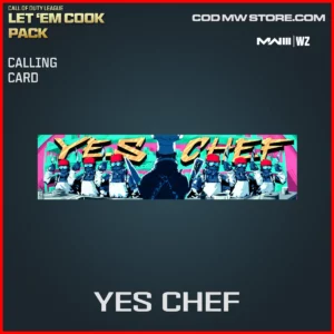 Yes Chef Calling Card in Warzone and MW3 Call of Duty League Let 'Em Cook Pack Bundle