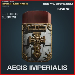 Aegis Imperialis Riot Shield Skin in Warzone and MW3 Warhammer 40000 Space Marines Tracer Pack Bundle