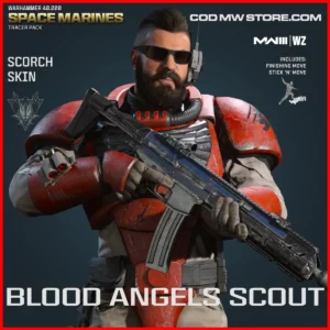 Blood Angels Scout Scorch Skin in Warzone and MW3 Warhammer 40000 Space Marines Tracer Pack Bundle