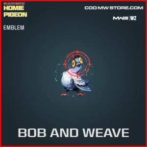 Bob and Weave emblem in Warzone and MW3 Wildlife Wanted Homie Pigeon Bundle