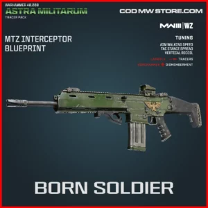 Born Soldier MTZ Interceptor Blueprint Skin in Warzone and MW3 Warhammer 40000 Astra Militarum Bundle