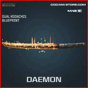 Daemon Dual Kodachis Blueprint Skin in Warzone and MW3 Static Bundle