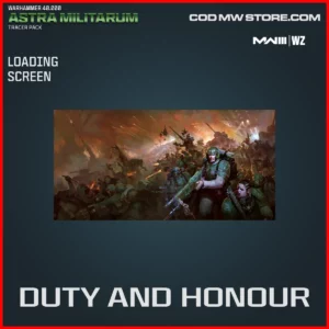 Duty and Honour Loading Screen in Warzone and MW3 Warhammer 40000 Astra Militarum Bundle