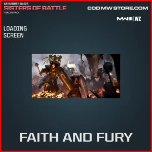Faith and Fury Loading Screen in Warzone and MW3 Warhammer 40.000 Sisters of Battle Bundle