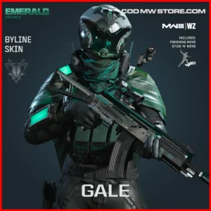 Gale Byline Skin in Warzone and MW3 Emerald Pro Pack Bundle