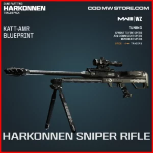 Harkonnen Sniper Rifle KATT-AMR Blueprint Skin in Warzone and MW3 Dune Part Two Harkonnen Tracer Pack Bundle