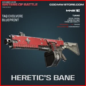 Heretic's Bane TAQ Evolvere Blueprint Skin in Warzone and MW3 Warhammer 40.000 Sisters of Battle Bundle