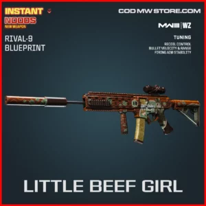 Little Beef Girl Rival-9 Blueprint Skin in Warzone and MW3 Instant Noods Bundle