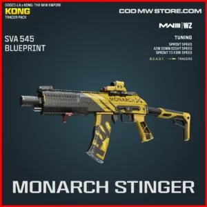 Monarch Stinger SVA 545 Blueprint Skin in Warzone and MW3 Godzilla x Kong The New Empire Kong Tracer Pack Bundle