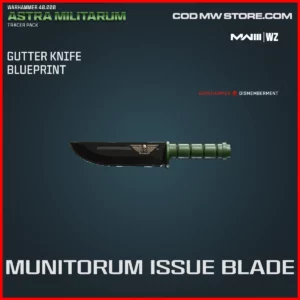 Munitorum Issue Blade Gutter Knife Blueprint Skin in Warzone and MW3 Warhammer 40000 Astra Militarum Bundle