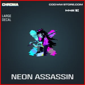 Neon Assassin Large Decal in Warzone and MW3 Chroma Bundle