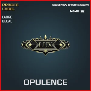 Opulence Large Decal in Warzone and MW3 Private Label Bundle