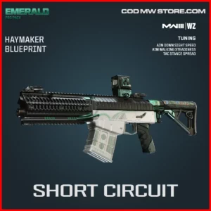 Short Circuit Haymaker Blueprint Skin in Warzone and MW3 Emerald Pro Pack Bundle
