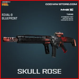 Skull Rose Rival-9 Blueprint Skin in Warzone and MW3 Underworld: Hel Bundle