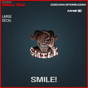 Smile! Large Decal in Warzone and MW3 Small Talk Mastercraft Bundle