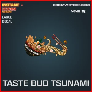 Taste Bud Tsunami Large Decal in Warzone and MW3 Instant Noods Bundle