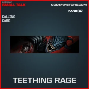 Teething Rage calling card in Warzone and MW3 Small Talk Mastercraft Bundle