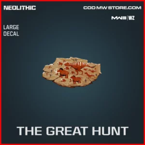 The Great Hunt Large Decal in Warzone and MW3 Neolithic Bundle