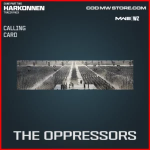 The Oppressors Calling Card in Warzone and MW3 Dune Part Two Harkonnen Tracer Pack Bundle