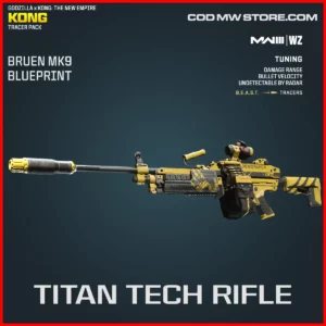 Titan Tech Rifle Bruen MK9 Blueprint Skin in Warzone and MW3 Godzilla x Kong The New Empire Kong Tracer Pack Bundle