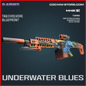 Underwater Blues TAQ Evolvere Blueprint Skin in Warzone and MW3 8-Armed Bundle