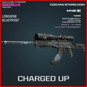 Charged Up Longbow Blueprint Skin in Warzone and MW3 Godzilla x Kong The New Empire Godzilla Tracer Pack Bundle