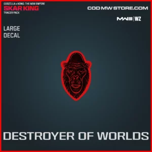 Destroyer of Worlds Large Decal in Warzone and MW3 Godzilla x Kong The New Empire Skar King Tracer Pack Bundle