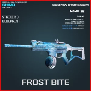Frost Bite Striker 9 Blueprint Skin in Warzone and MW3 Godzilla x Kong The New Empire Shimo Tracer Pack Bundle