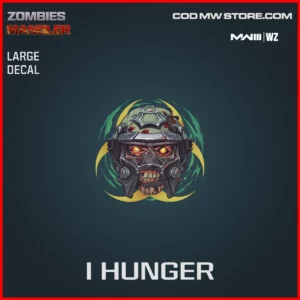 I Hunger Large Decal in Warzone and MW3 Zombies Mangler Bundle