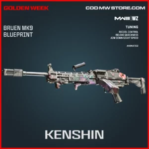 Kenshin Bruen MK9 Blueprint Skin in Warzone and MW3 Golden Week Bundle