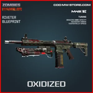 Oxidized Riveter Blueprint Skin in Warzone and MW3 Zombies Mangler Bundle