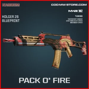 Pack O' Fire Holger 26 Blueprint Skin in Warzone and MW3 Kaboom Bundle