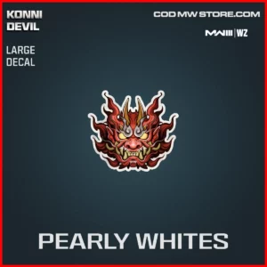 Pearly Whites Large Decal in Warzone and MW3 Konni Devil Bundle