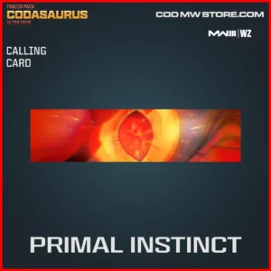 Primal Instinct Calling Card in Warzone and MW3 Tracer Pack: Codasaurus Ultra Skin Bundle