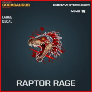 Raptor Rage Large Decal in Warzone and MW3 Tracer Pack: Codasaurus Ultra Skin Bundle