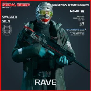 Raven Swagger Skin in Warzone and MW3 Killer Serial Creep Party Pack Bundle