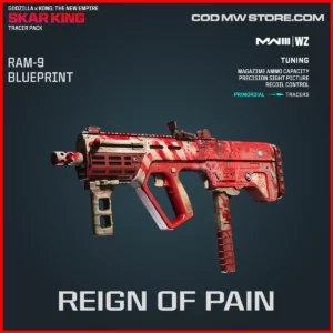 Reign of Pain RAM-9 Blueprint Skin in Warzone and MW3 Godzilla x Kong The New Empire Skar King Tracer Pack Bundle