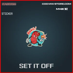 Set It Off Sticker in Warzone and MW3 Kaboom Bundle