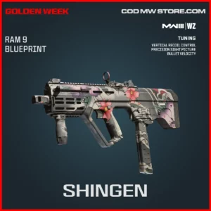 Shingen RAM 9 Blueprint Skin in Warzone and MW3 Golden Week Bundle