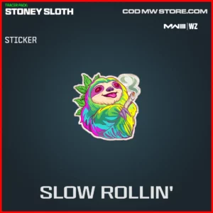 Slow Rollin' Sticker in Warzone and MW3 Tracer Pack: Stoney Sloth Bundle