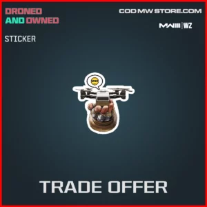 Trade Offer Sticker in Warzone and MW3 Droned and Owned Bundle