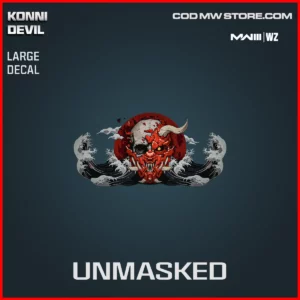 Unmasked Large Decal in Warzone and MW3 Konni Devil Bundle