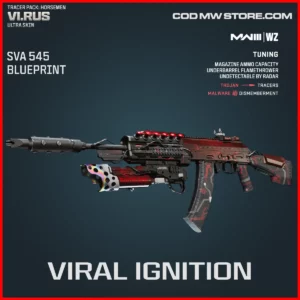 Viral Ignition SVA 545 Blueprint Skin in Warzone and MW3 Horsemen: Vi.rus Ultra Skin Bundle