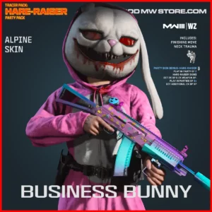 Business Bunny Alpine Skin in Warzone and MW3 Tracer Pack: Hare-Raiser Party Pack Bundle