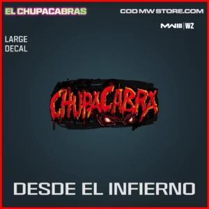 Dese El Infierno Large Decal in Warzone and MW3 El Chupacabras Bundle