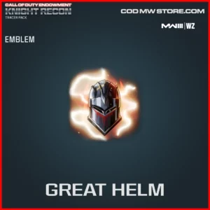Great Helm Emblem in Warzone and MW3 C.O.D.E. Knight Recon Bundle