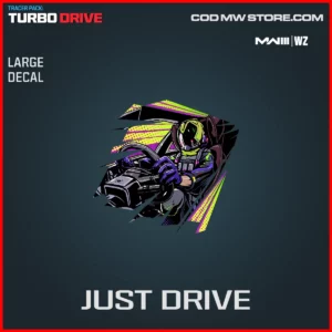Just Drive Large Decal in Tracer Pack: Turbo Drive Bundle