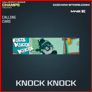 Knock Knock Calling Card in Warzone and MW3 CDL Champs bundle